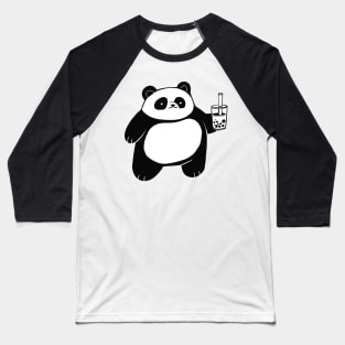 Panda with Bubble Milk Tea Baseball T-Shirt